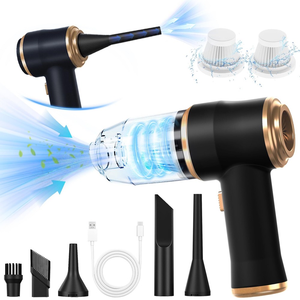 Mini Car Vacuum 12000Pa Portable Cordless Handheld Vacuum, Vacuum Cleaner and...