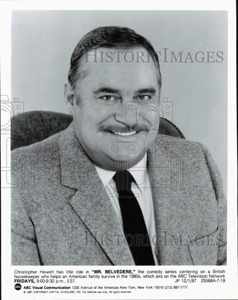 1987 Press Photo Actor Christopher Hewett on 