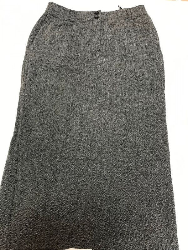 Hammer maxi skirt grey black white weave womens size 14 EU 40