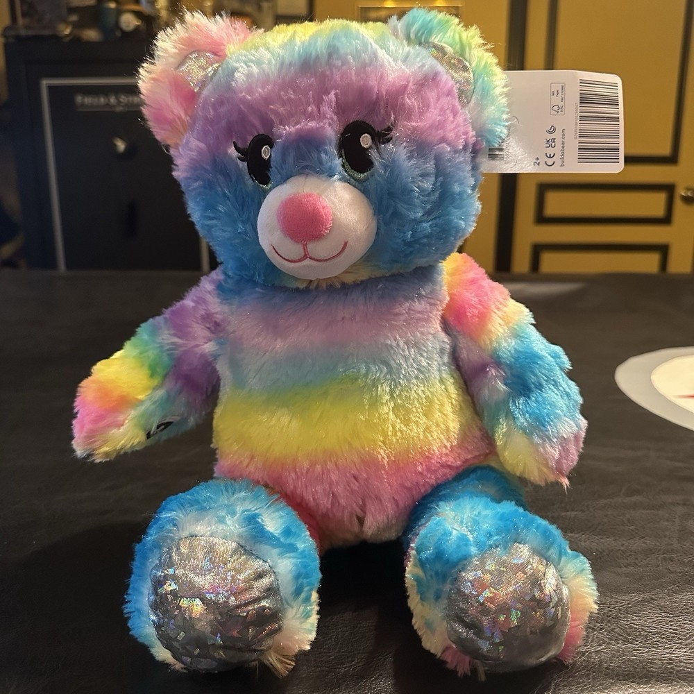 Rainbow Sparkle Teddy Bear by Build-A-Bear for Kids