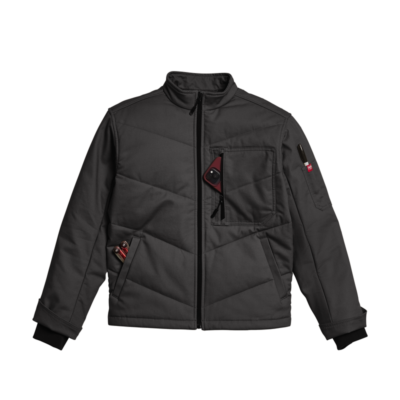 Red Kap Men's Insulated Quilted Work Jacket - Color Obsidian - Body Regular -NEW