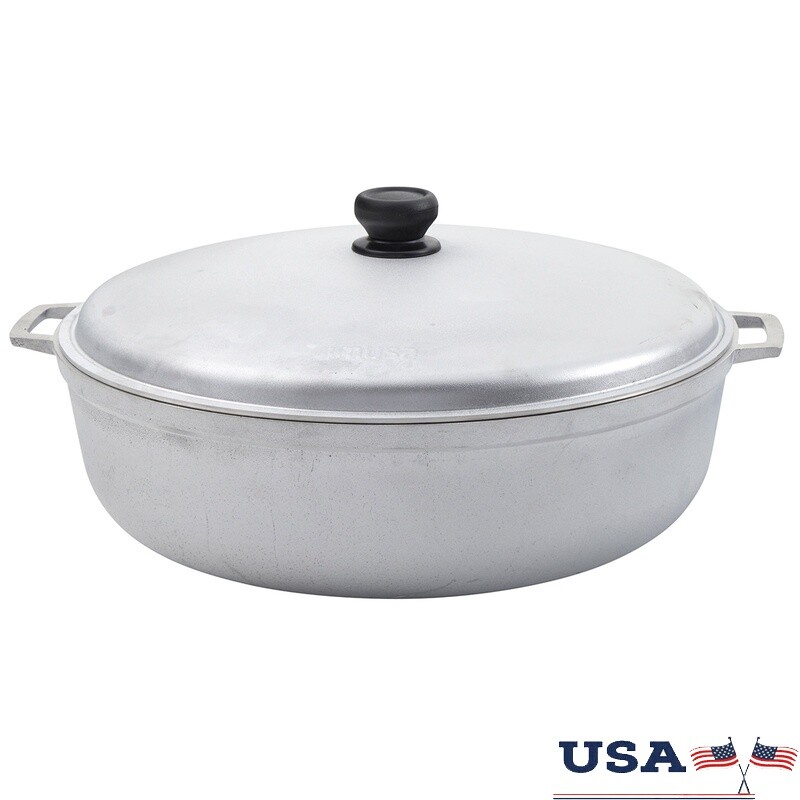 27Qt Cast Aluminum Caldero Pot for Rice Beans Stews Kitchen Must-Have