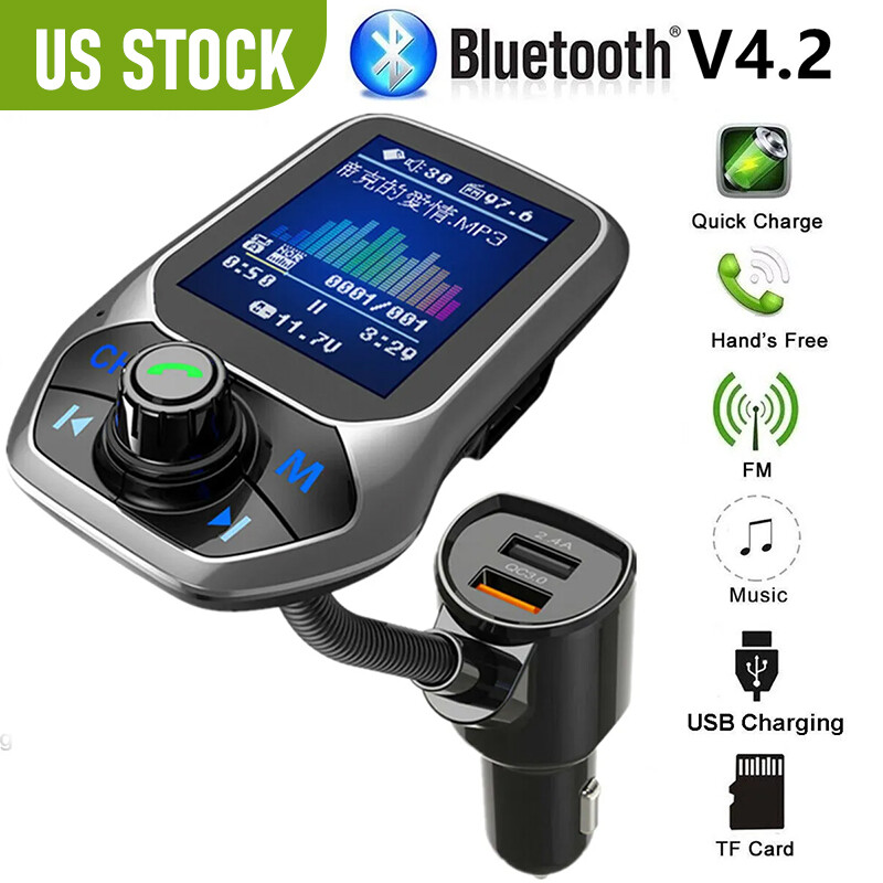 Bluetooth Car FM Transmitter MP3 Player Hands free Radio Adapter Kit USB Charger