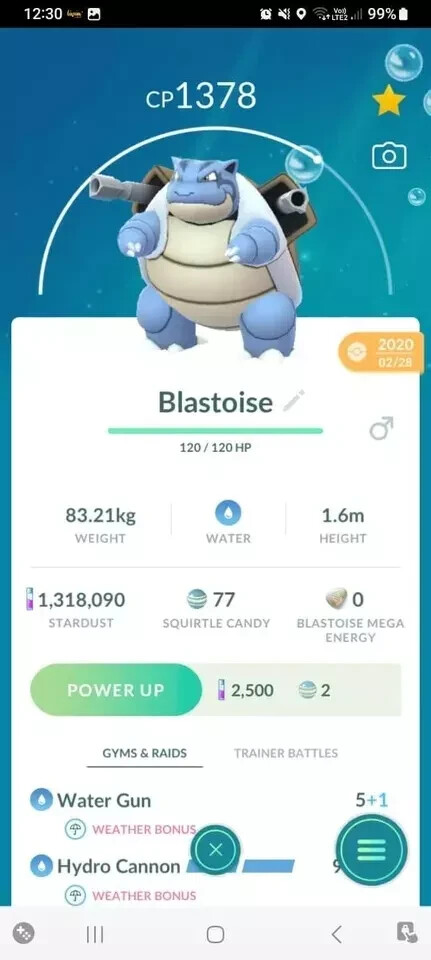 ✨Pokemon Trade GO - Clone Blastoise 3 MOVESET & Move PVP✨ INSTANTE DELIVER ✨