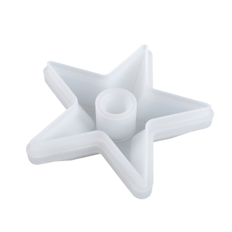 Resin Star Holder Mold Candlestick Epoxy Casting Silicone Mold DIY Tool