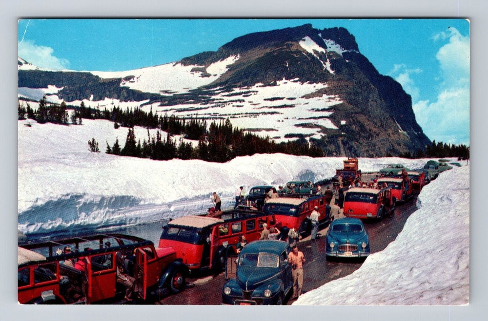 Glacier National Park, Logan Pass's Summit, Series #GN-10, Vintage Postcard