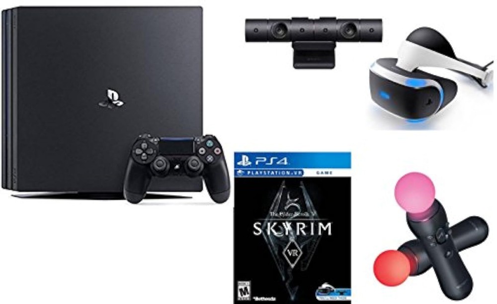 PlayStation 4 Pro 1TB Console with VR Skyrim Bundle Excellent Condition  