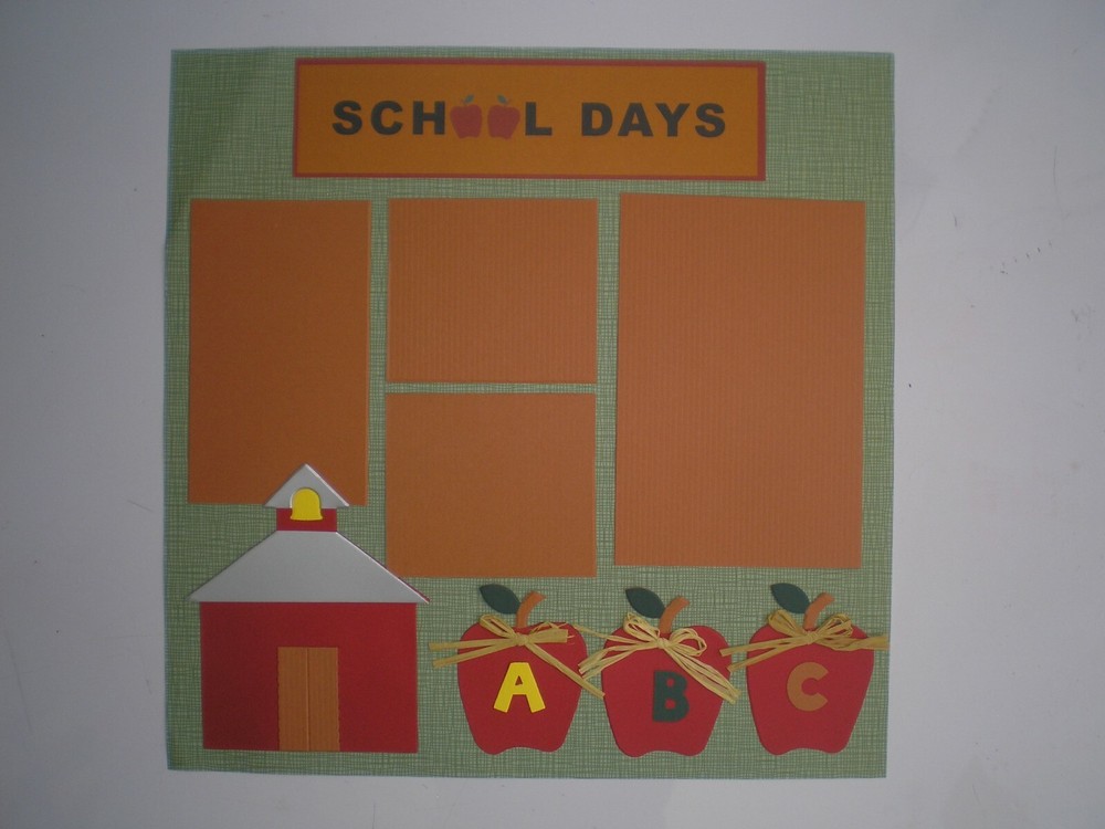 School Days 2 #504 premade scrapbook pages