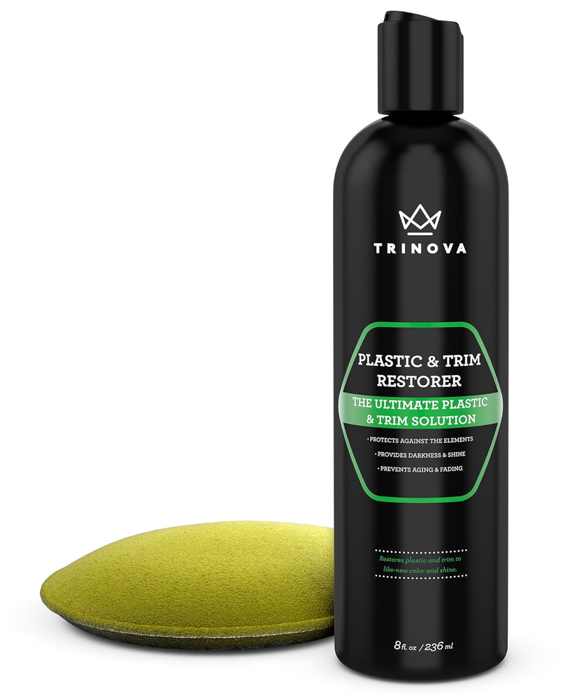 Trinova Plastic & Trim Restorer - Shines & Darkens Worn Out Plastic, Vinyl & Rub