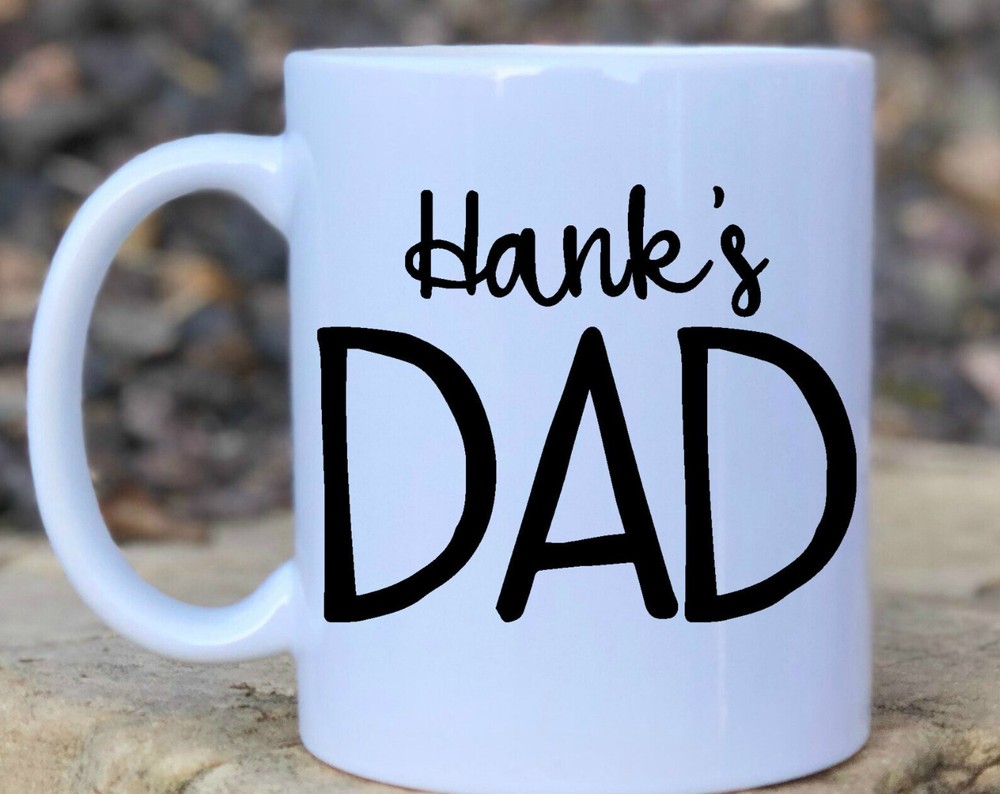 Personalized Dad Mug New Dad Gift Black & White Mug Mug With Name Custom Mug