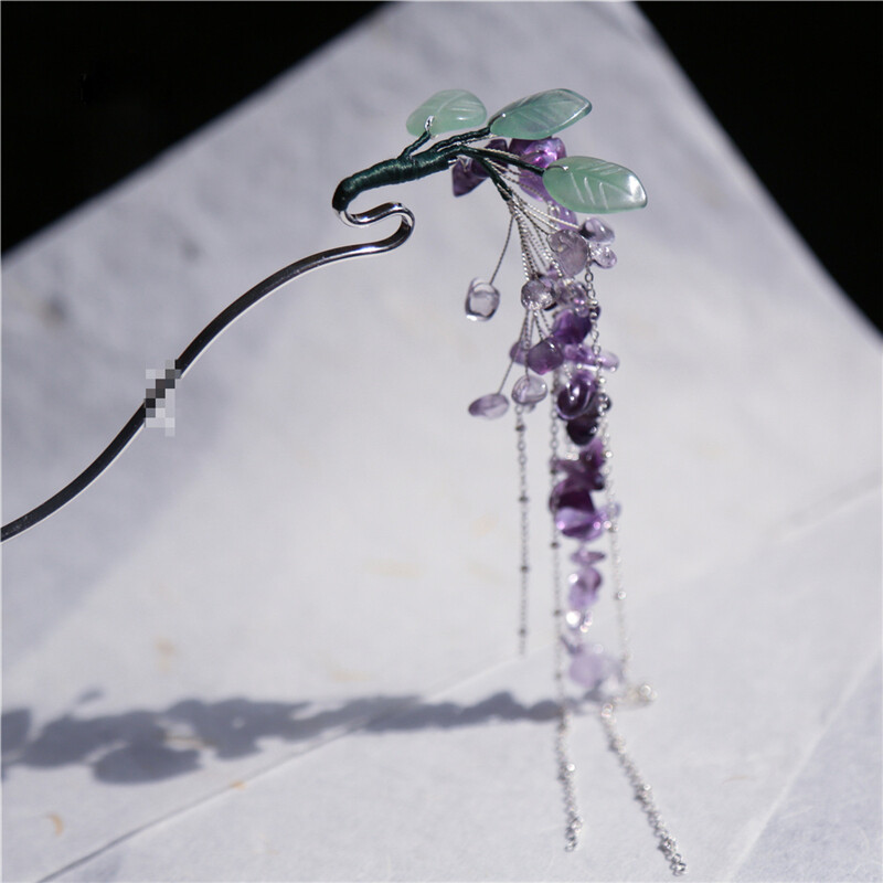 Handmade Chinese Vintage Tassel Hairpin Hair Stick Hanfu Headwear Cosplay Props