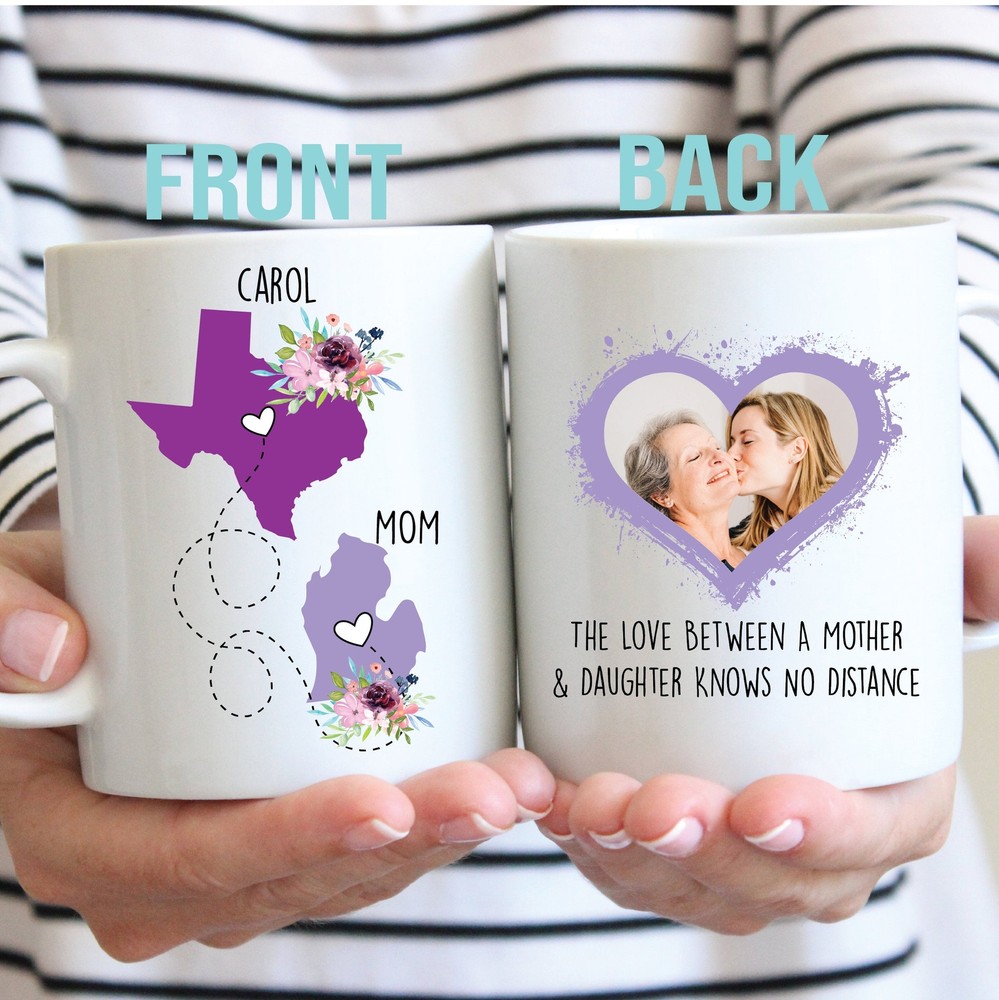 Long Distance Gift For Mom Custom Mom Mug Mother's Day Gift Custom State To