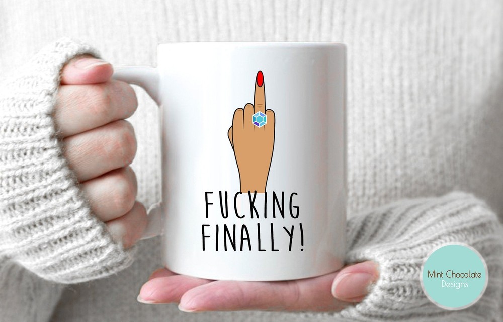 Fiancee Engagement Mug - Engaged AF Gift for Her or Him