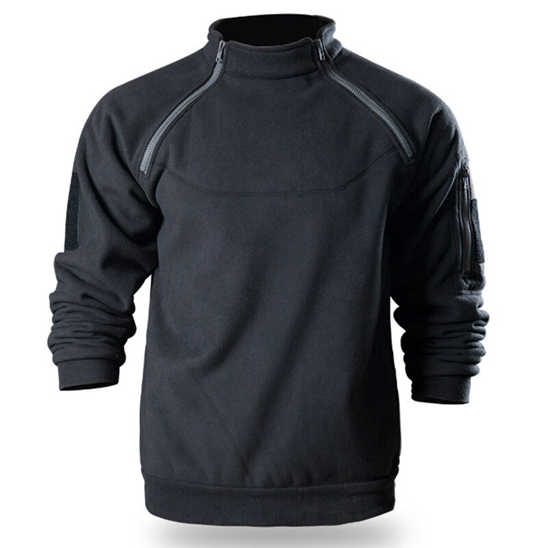 Mens Tactical Outdoor Polar Fleece Jacket Hunting Clothes Warm Zipper Pullover
