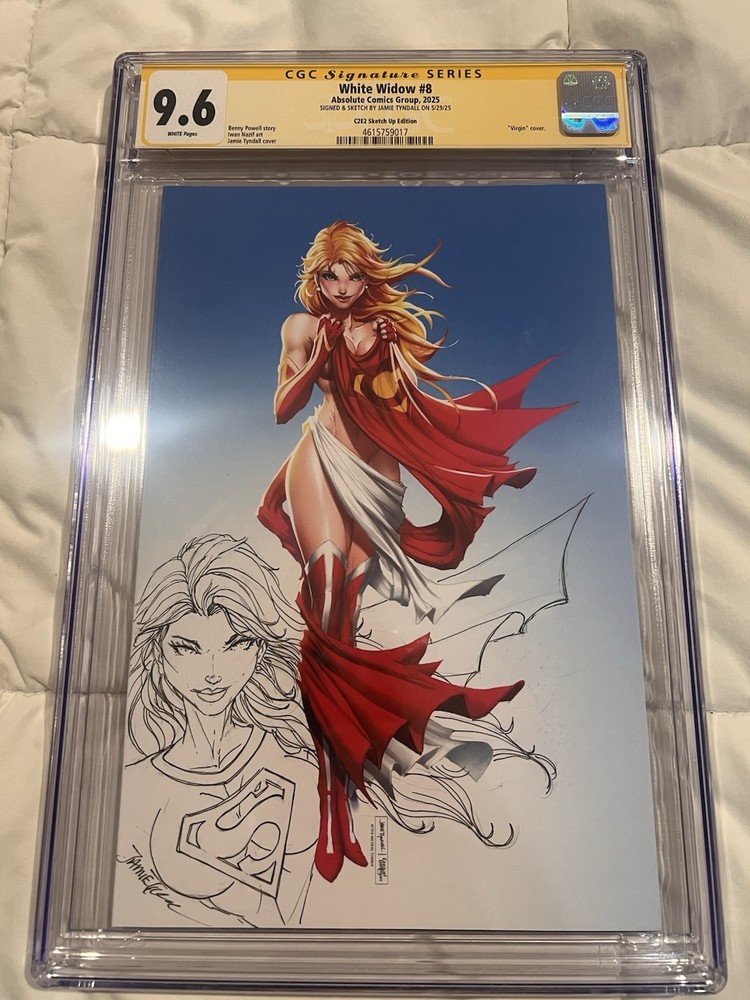 White Widow 8 2025 Turner Supergirl Homage Ltd 40 SIGNED Jamie Tyndall w/Remark