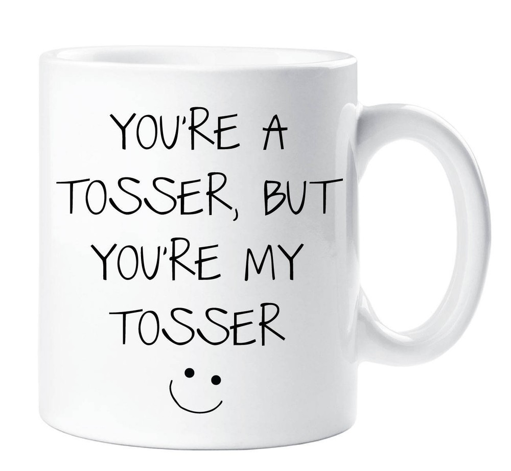 Funny Tosser Mug Novelty Gift for Boyfriend Best Friend Humor