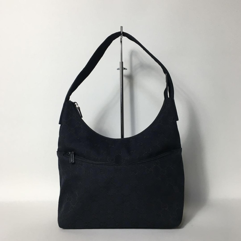 Gucci GG Canvas One Shoulder Bag Black 2505 157 in Excellent Condition