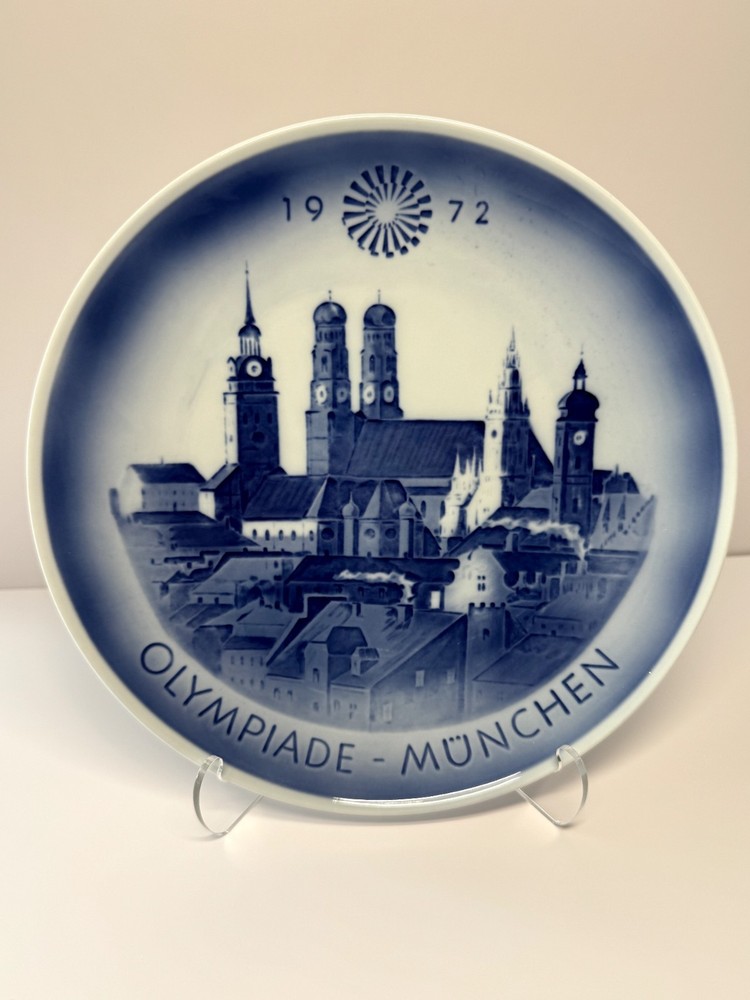 Royal Copenhagen Olympic Plate 1972 München Commemorative Porcelain Tragic Games