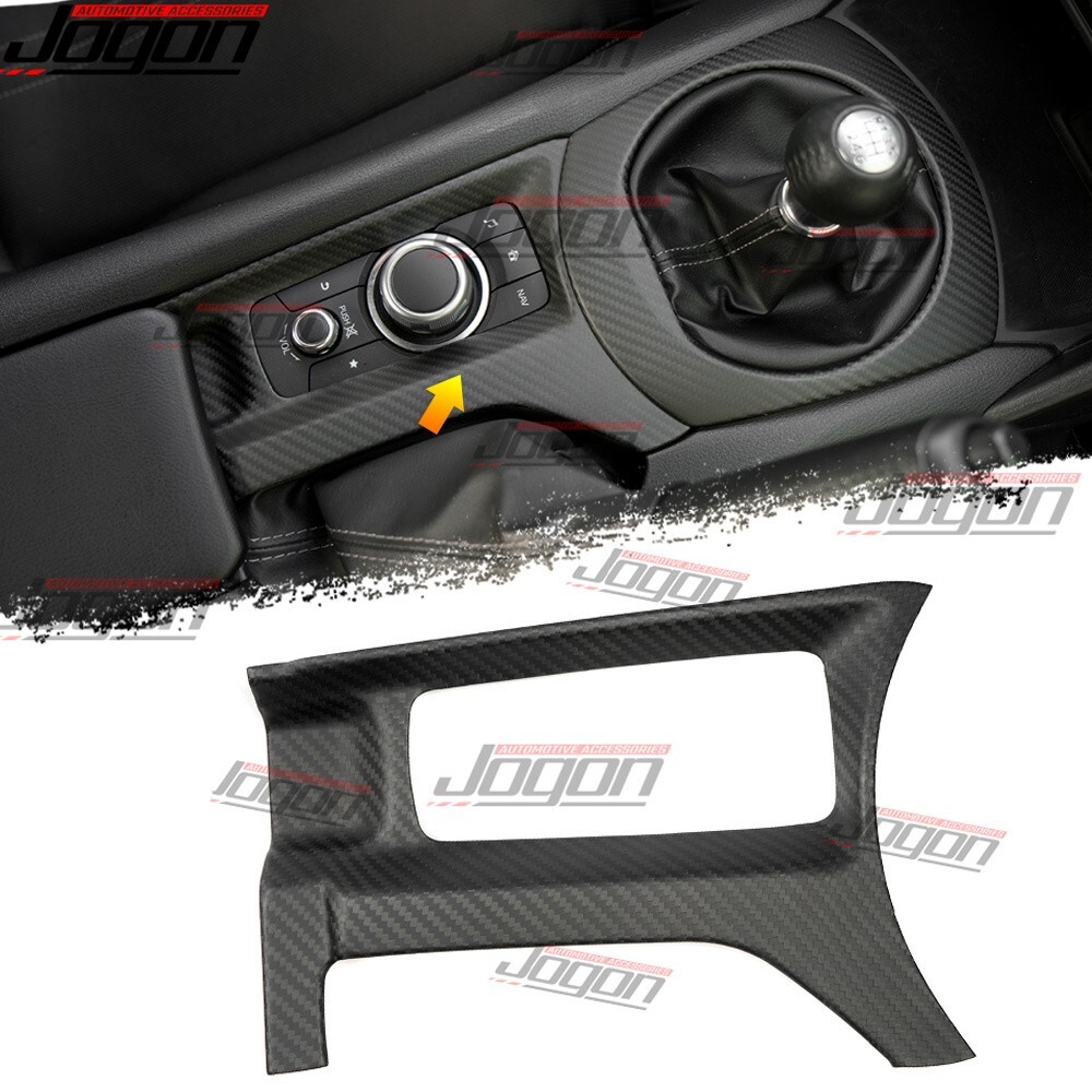 Matte Carbon For Mazda MX-5 Miata ND MX5 16+ Console Shifter Media Button Panels