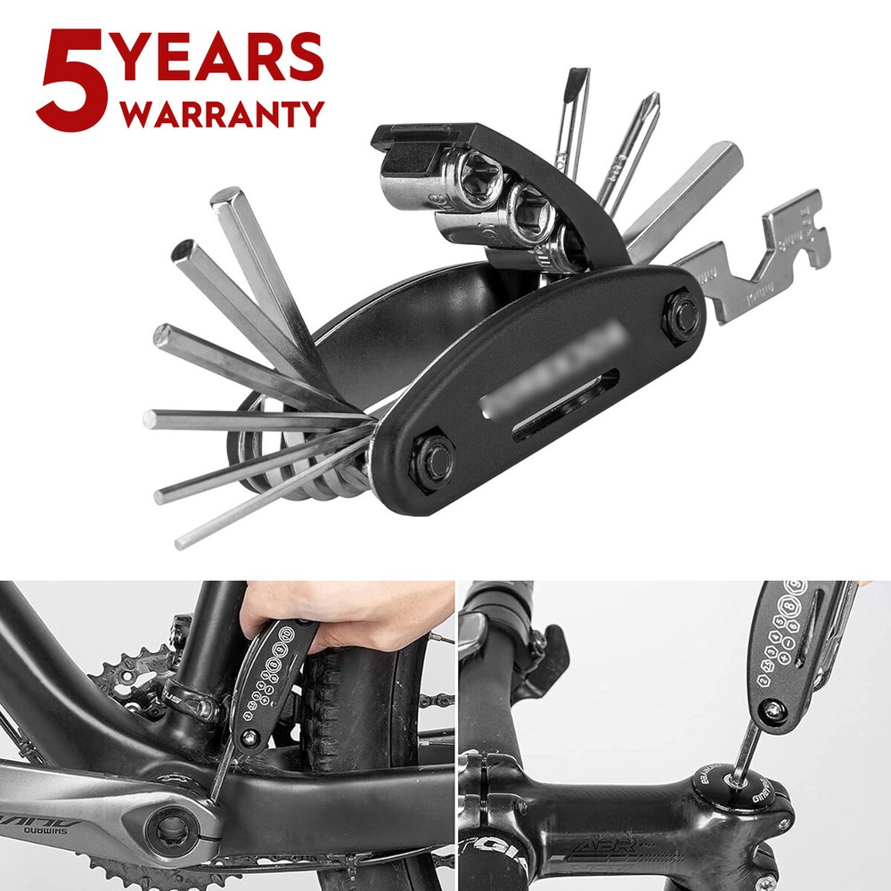 16-in-1 Multi-Function Bike Repair Tool Kit with Hex Wrench and Spoke Screwdriver US Stock