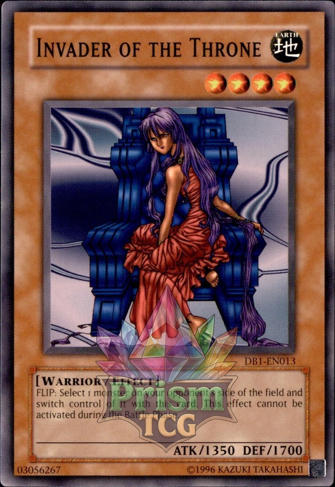 Invader of the Throne DB1-EN013 Rare Yugioh Trading Card