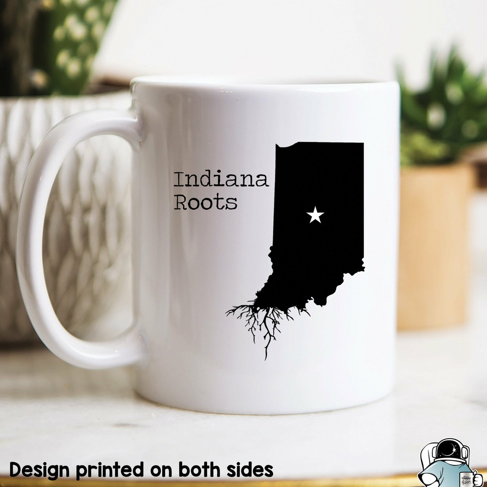 Indiana Mug Indiana Gift Indiana Map Indiana Coffee Mug In State Mug Indiana