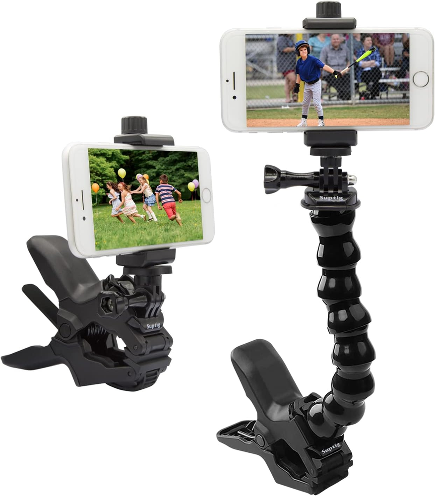 Adjustable Gooseneck Phone Holder Clamp for 4-7