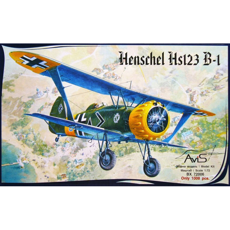 Avis 72006 Plastic Model Kit  Aircraft Biplane Scale 1:72 Henschel Hs123 B-1