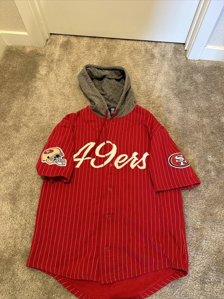 San Francisco 49ERS Hoodie M Medium Short Sleeve Red