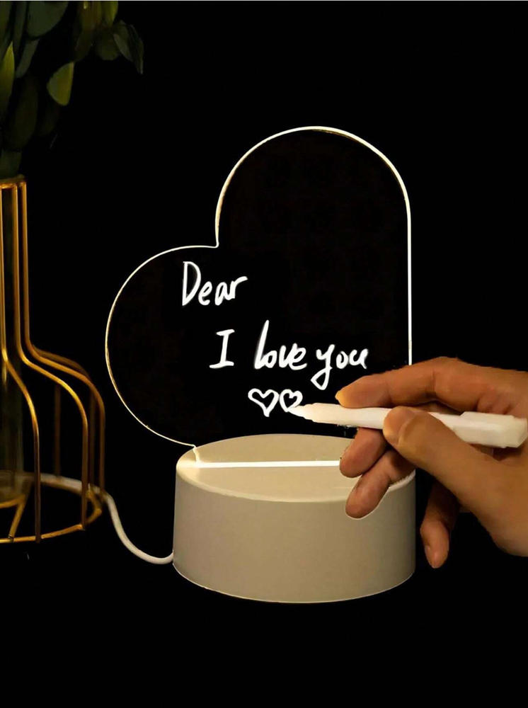 Best Valentines Day Gift Personalized LED Lamp Acrylic Message Note Board Love-image