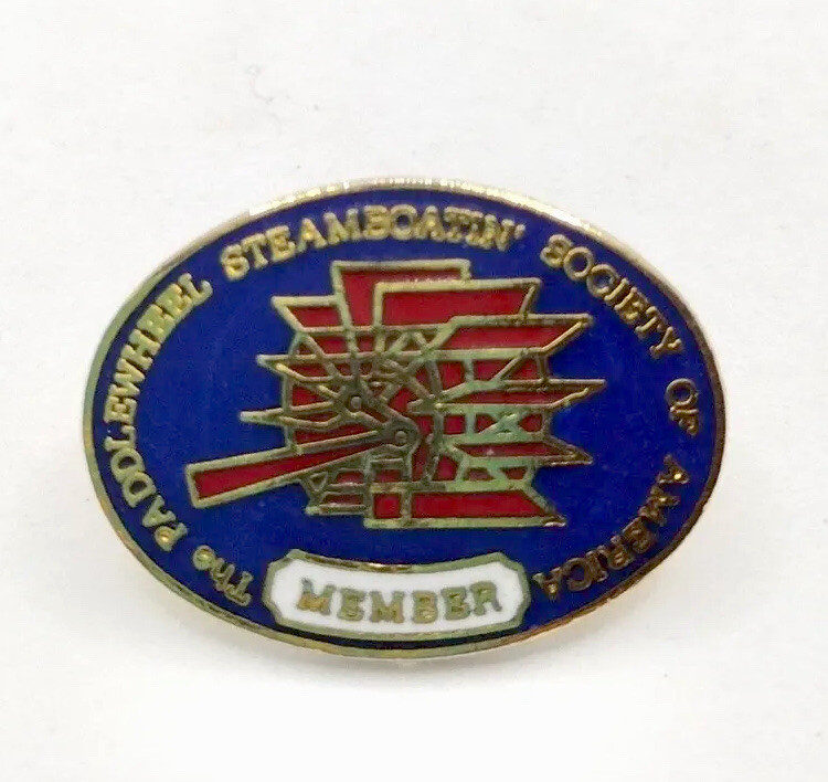 Paddlewheel Steamboatn’ Society Of America Member Pin Lapel Hat Paddle Boat Gift