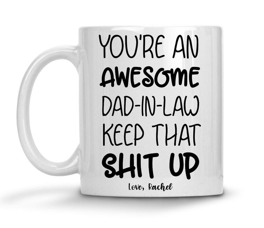 Personalized Dad In Law Mug Father Of The Groom Gift From Bride Funny Father In
