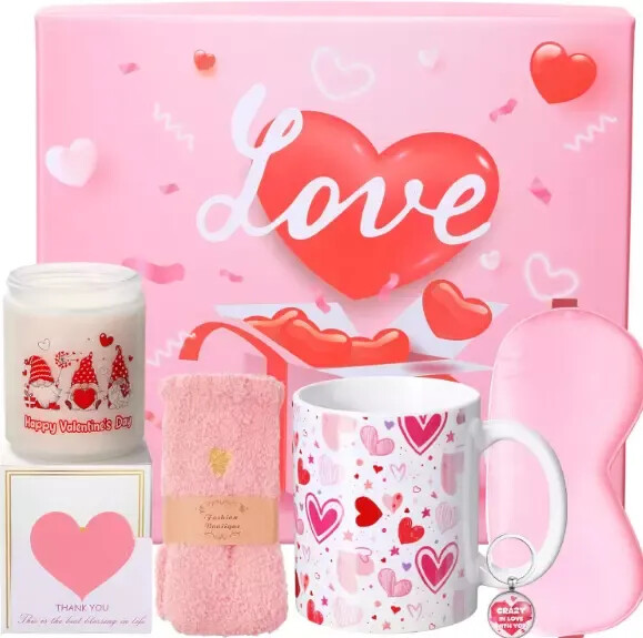 Romantic Gift Baskets For Women Wife Her Valentine Girlfriend Birthday Gift