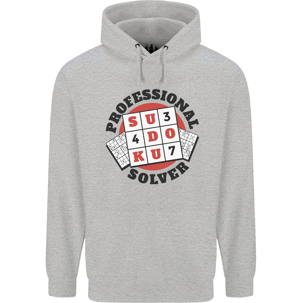 Professional Sudoku Solver Funny Mens 80% Cotton Hoodie