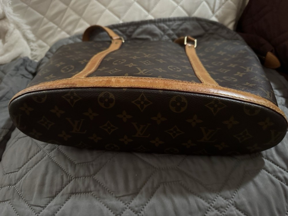 Vintage Louis Vuitton Large Brown Leather Tote Bag