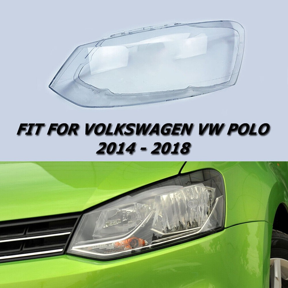Left Headlight Lens Cover Fit For Volkswagen VW Polo14-18 Transparent Auto Shell