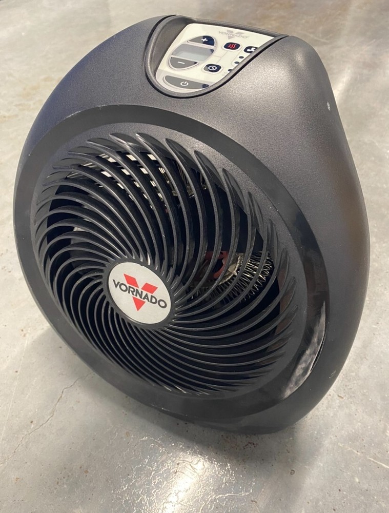 Vornado Electric Portable Whole Room Heater Timer and 2 Fan Settings - Black