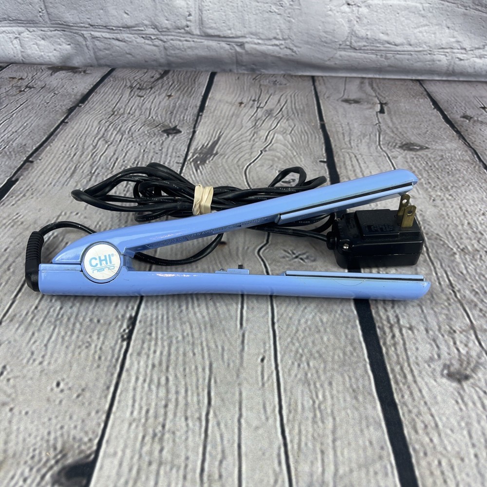 CHI Nano Blue Flat Iron 1' Hair Straighteners Model GF1001 35W