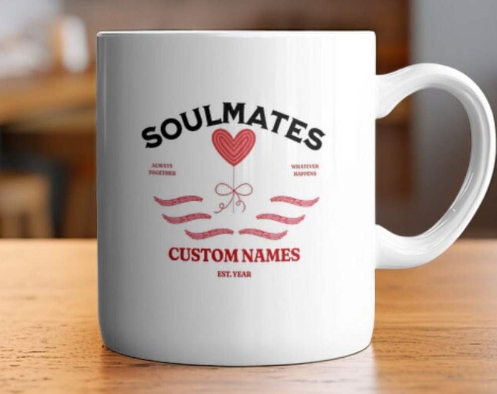 Soulmates Mug Personalized Ceramic Cup Always Together Gift Love Gift For Couple