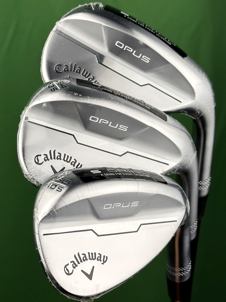 Callaway Opus Chrome Wedge Set 50-10*, 54-12*, 58-10* S-Grind Steel RH NEW