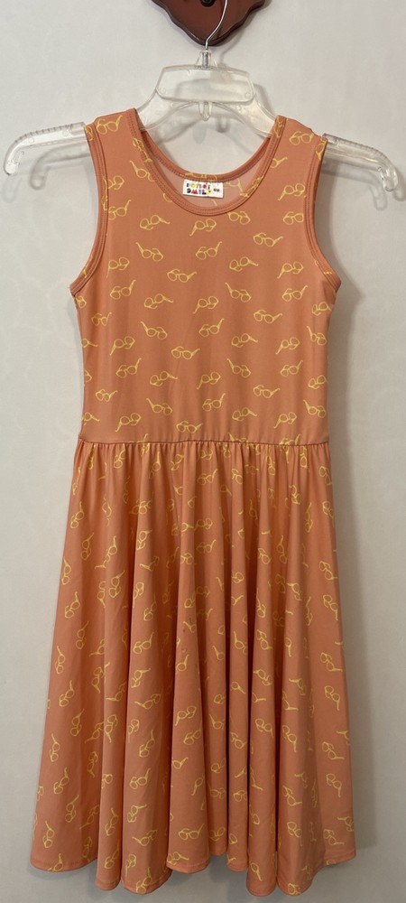 Dot Dot Smile Girls Pink Sunglass Print Sleeveless Dress Size 8-10 A3146