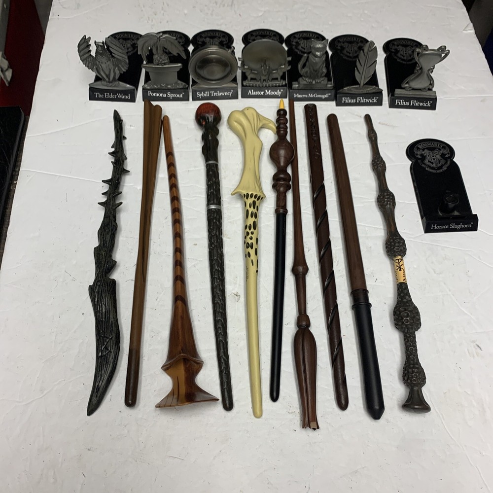 Lot of 10 Noble Collections Wands: Harry Potter, Hermione Granger & Ron Weasley