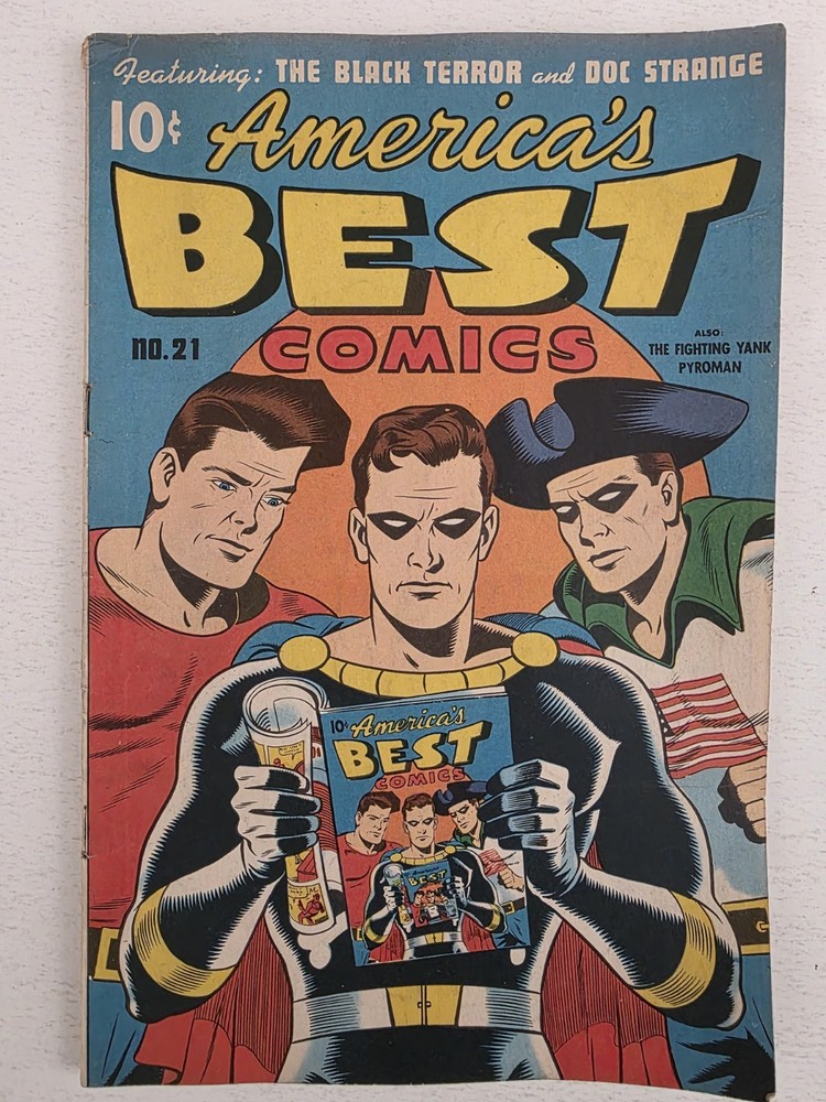 AMERICA'S BEST COMICS #21 VG/FN The Black Terror  1946 ALEX SCHOMBURG GOLDEN AGE