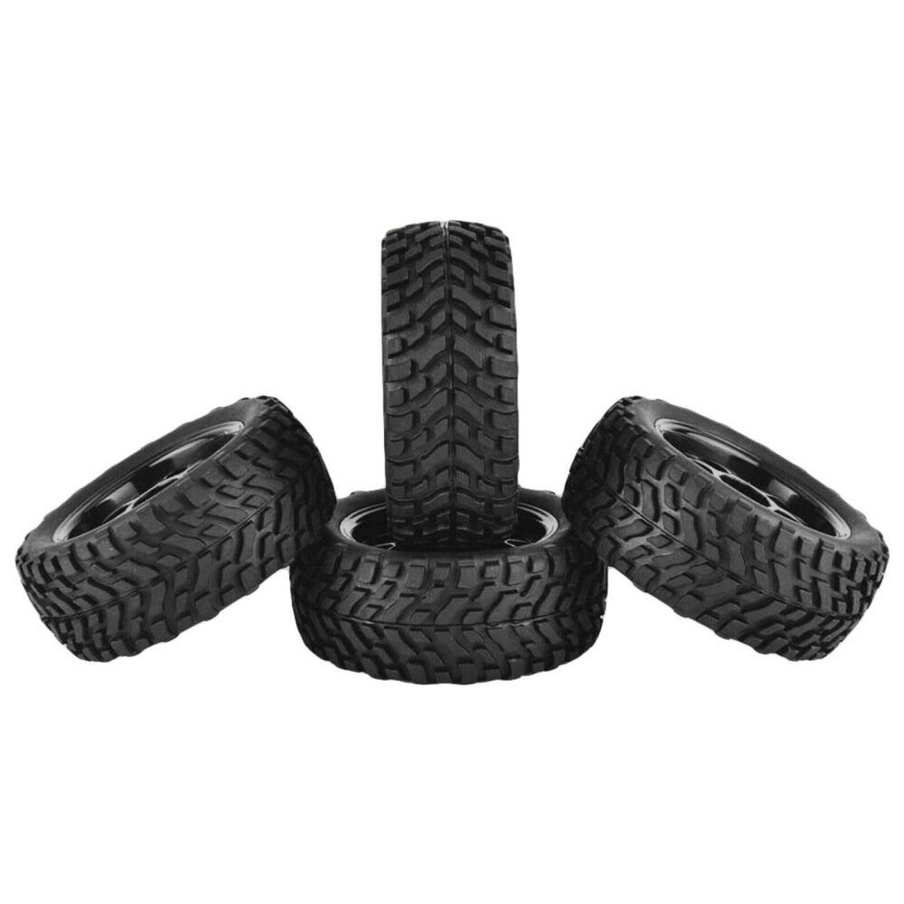 4* Nuevo 75 mm Goma Rally Car Llanta y Neumáticos Hexagonal Para HSP HPI 1:10 RC Coche de Carreras