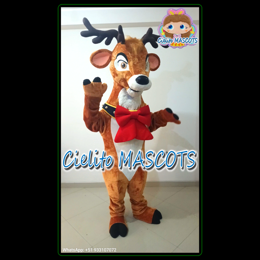 Christmas Reindeer Mascot Costume cosplay botarga halloween cartoon