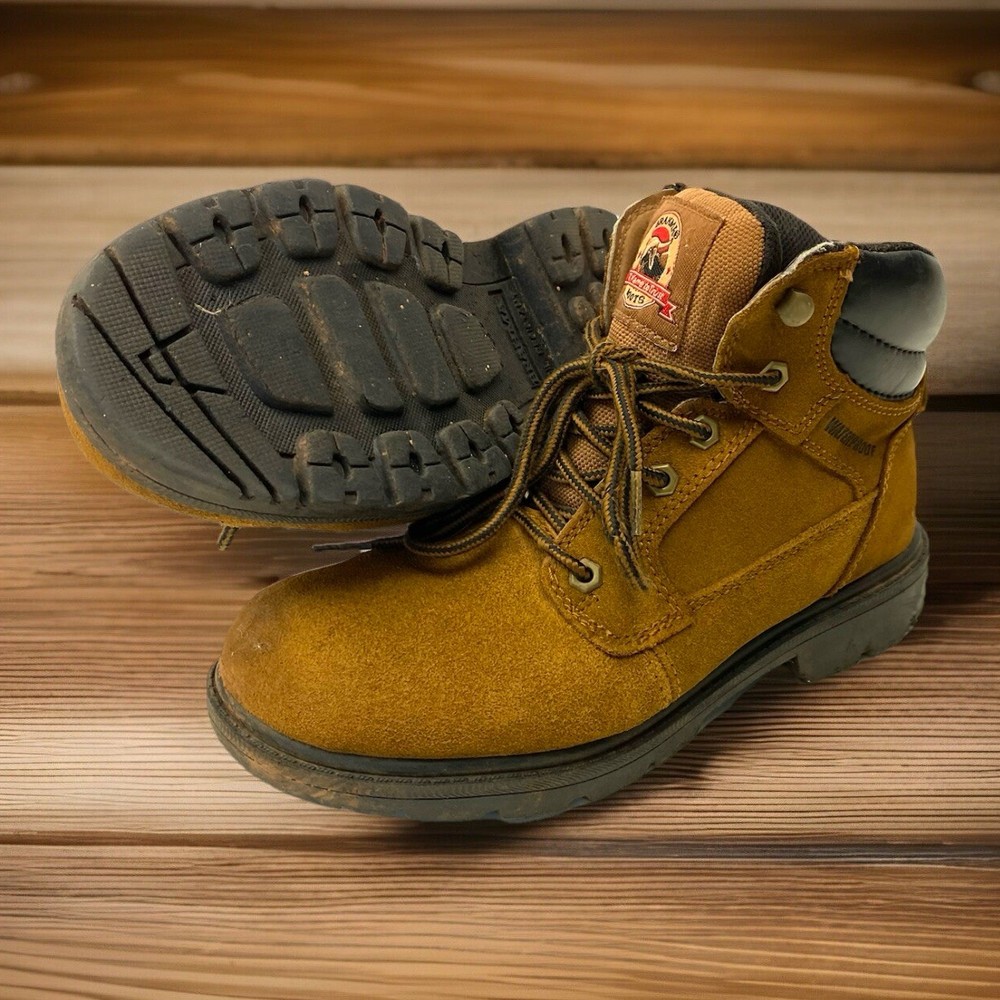 Brahma Waterproof Wide Leather Work Boots US 7.5 Soft Toe