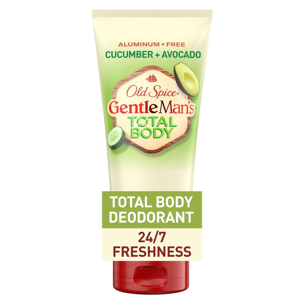 Whole Body Deodorant for Men, Total Body Deodorant, Cucumber + Avocado, Alumi...