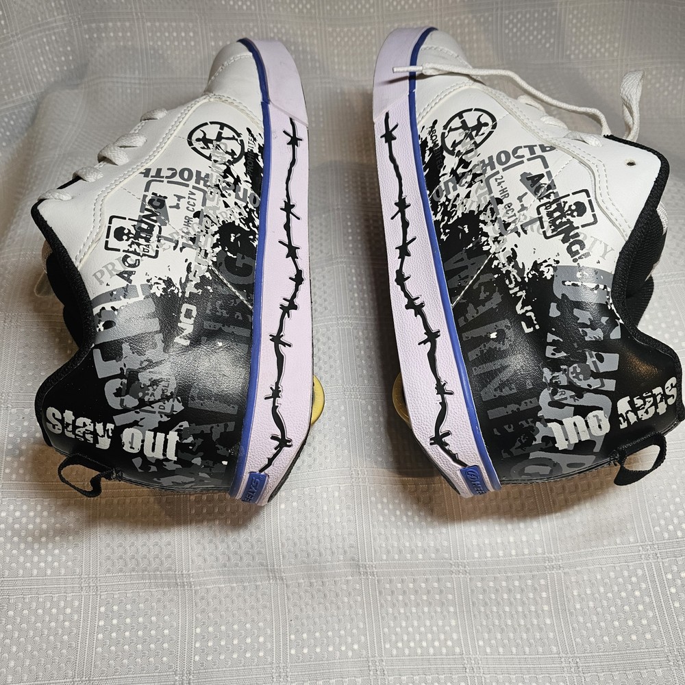 Heelys Slash Black/White/Blue Roller Skate Wheel Shoes (7468) Size Youth 7