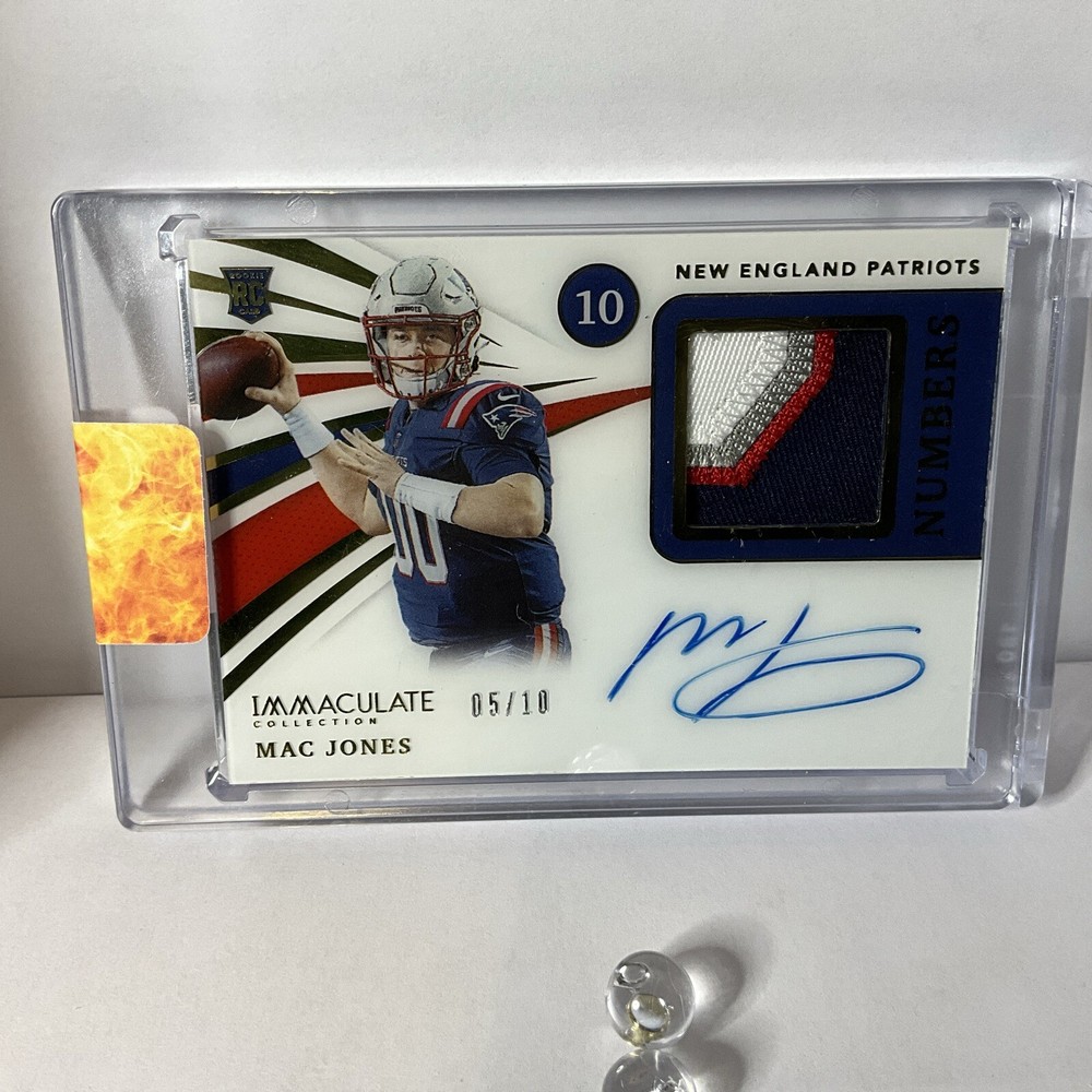 2021 Immaculate Mac Jones RPA #/10 -  4 Color Patch Rookie Auto