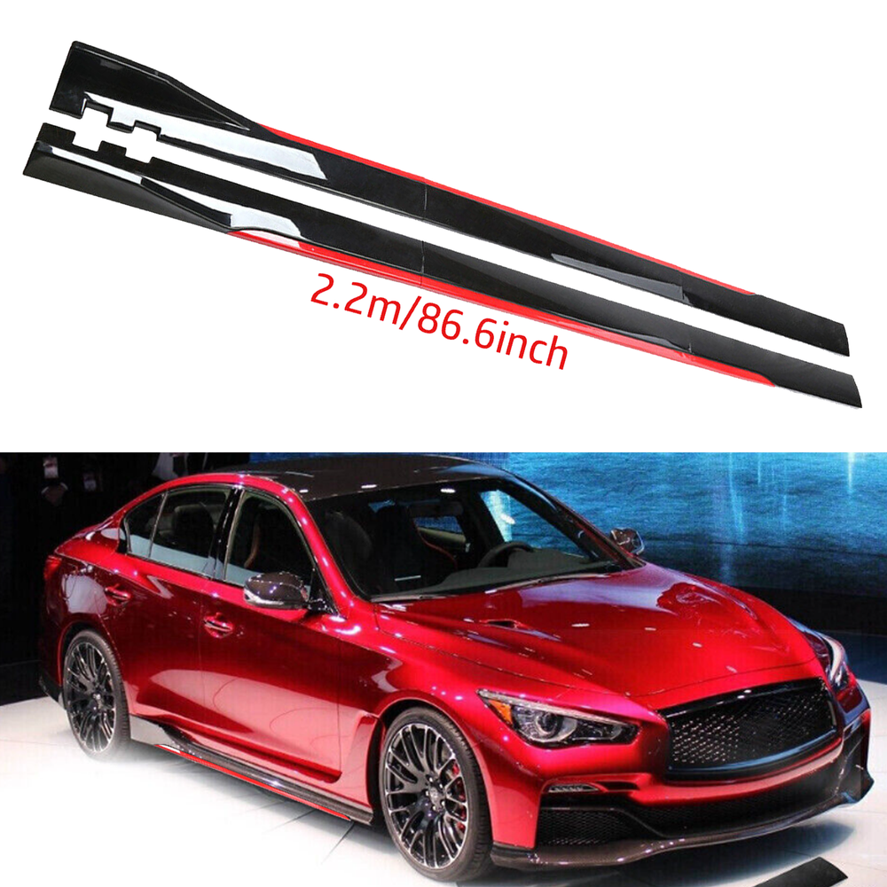 For INFINITI Q50 Sport Side Skirt Extension Body Kit Splitter Spoiler Glossy